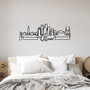 Wallity Accesorio de Pared Decorativo Metal Negro 120x40 cm